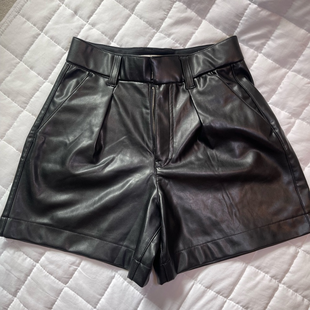 Abercrombie Vegan Leather Shorts